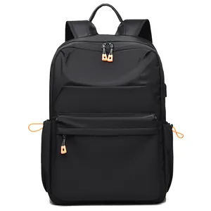 Waterproof Oxford Cloth Backpack For Men Women Laptop Bag With USB Charging Port Trolley Sleeve Travel School Daypack