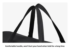 Close-up of soft-grip handles on travel bag with reinforced double stitching for comfort