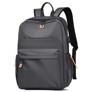 Wasserdichter Oxford-Gewebe Business Laptop Rucksack Herren Mit USB-Anschluss Und Trolley-Gurt Große Kapazität Reise Schultasche