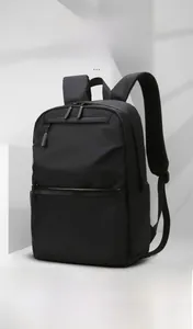 Detail view of water-resistant 15.6 inch laptop backpack with multi-layer storage