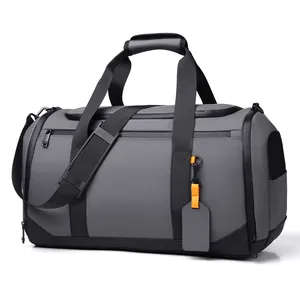 Grand Sac de Voyage en Oxford Homme Femme Séparation Humide Sec Compartiment Chaussures Imperméable Fitness Duffel Bag