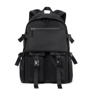 Large Capacity Urban Minimalist Nylon Backpack Waterproof School Bag Fits 15 Inch Laptop For Men Women Travel Casual Bag