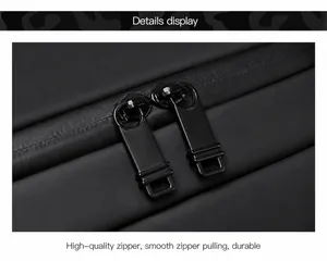 Macro view of smooth dual metal zippers on waterproof fabric for travel bag detail