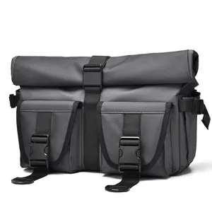 Tactical Messenger Bag Men Oxford Cloth Waterproof Expandable Roll Top Crossbody Shoulder Bag For Travel Casual Work Laptop Bag