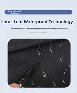 Détail du tissu imperméable haute densité avec revêtement déperlant effet lotus