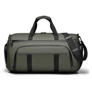 Armeegüne wasserdichte Reisetasche mit schwarzen Grifffen und verstellbarem Schultergurt