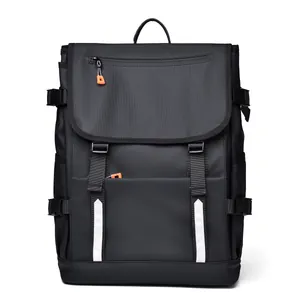 Large Capacity Laptop Backpack With Safety Reflective Strips Waterproof Nylon School Bag For Men Women Students Travel