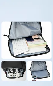 Detailansicht Multifunktions-Sportrucksack mit separatem Schuhfach und Fach für Laptops