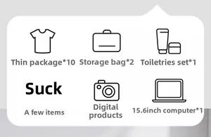 Detalle de capacidad de mochila para portátil de 15,6 pulgadas y artículos de viaje