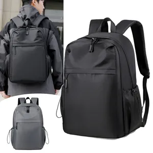 Minimalist Waterproof Oxford Cloth Backpack Men Women Fashion Business Leisure Travel School Laptop Bag Solid Color