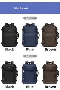 Zaini business impermeabili disponibili in nero, blu e marrone per i modelli IYM-01 e IYM-02