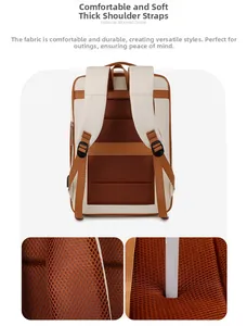 Detail of breathable honeycomb mesh back padding and padded straps on travel backpack