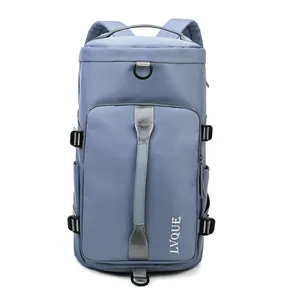 Wasserdichter Reise-Rucksack mit großem Fassungsvermögen und separatem Schuhfach in Blau