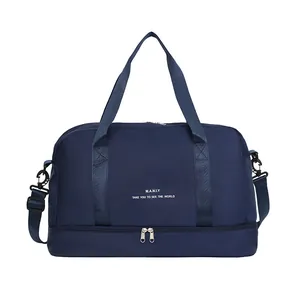 Bolsa de Viaje Gran Capacidad Con Compartimento Independiente Para Zapatos Separación Seco Húmedo Impermeable Para Hombres Mujeres