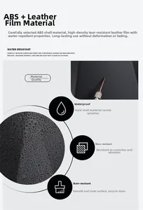Macro detail of waterproof ABS shell and anti-tear fabric for 17-inch laptop backpack