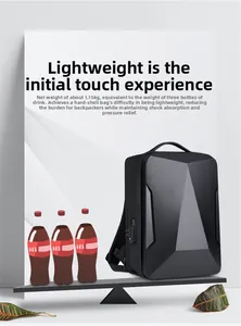 Lightweight hard shell gaming backpack weighing only 1.15kg with TSA lock feature