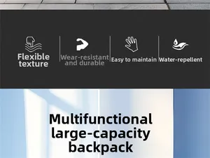Durable backpack features: water repellent, wear-resistant, and easy to clean material