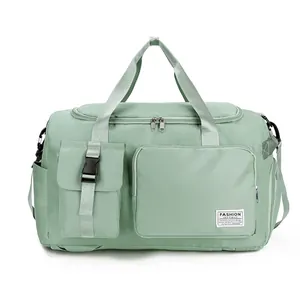 Grande borsa da viaggio verde menta impermeabile per fitness e allenamento sportivo
