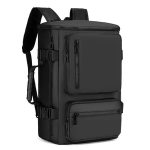 Men Business Travel Backpack Large Capacity Waterproof Oxford Cloth Polyester Laptop Bag 15.6 Inch Multifunctional Rucksack