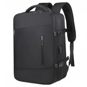 Zakelijke Laptop Rugzak Uitbreidbaar Waterdicht Oxford Grote Capaciteit Met USB Oplaadpoort Voor Reizen School Heren Dames
