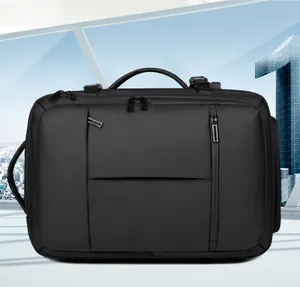 Macro view of water-resistant nylon material and multi-compartment zipper design on the backpack