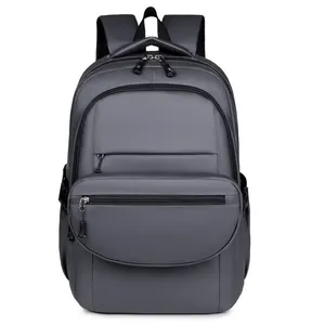 Waterproof PU Leather Laptop Backpack Large Capacity School Bag For Students Urban Casual Travel Rucksack For Men Women