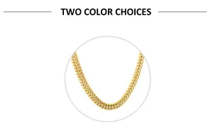 Detailansicht der zweireihig gewebten Goldkette mit glänzend poliertem Finish