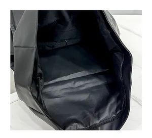 Internal view of the large capacity waterproof backpack showing the secure zipper pocket