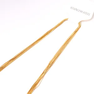 Goldenes Set mit 10 Stück 1mm Edelstahl S-Ketten Halsketten für die Schmuckherstellung