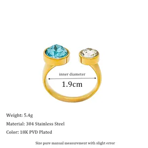 Macro detail of gold plated 304 stainless steel ring with 1.9cm inner diameter size