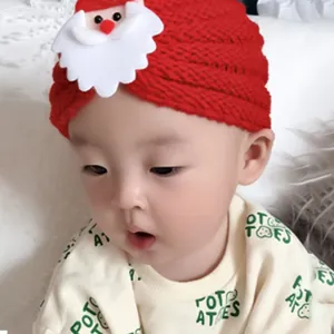 Weihnachten Baby Strickmütze Weihnachtsmann Schneemann Turban Mütze Für Kleinkind Säugling Winter Warm Rot Hut Ferien Zubehör