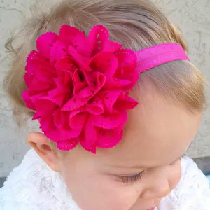 Bandeau Bébé Fleur Élastique Doux Dentelle Florale Serre-Tête Pour Enfants Nourrissons Fille Accessoires Photographie