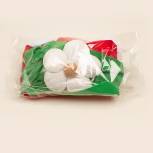 3pcs baby Christmas headband set with soft elastic bands and white fabric flowers