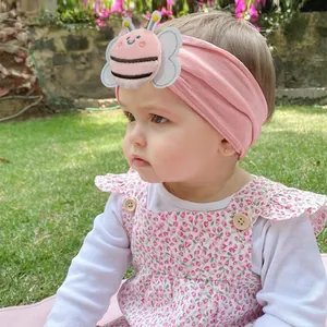 Bandeau Élastique Mignon Abeille pour Bébé Bandeau en Nylon Doux pour Nourrissons Tout-petits Filles Accessoires Cheveux Photo Nouveau-né