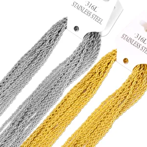 Collier Chaîne Corde Minimaliste en Acier Inoxydable pour Hommes Femmes Or Argent Noir Or Rose Bijoux de Collier à Maillons Torsadés