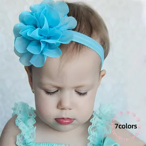 Fascia Per Capelli A Fiori Per Neonata Fascia Elastica In Chiffon Floreale Per Neonati Bambini Oggetti Scena Fotografici Accessori