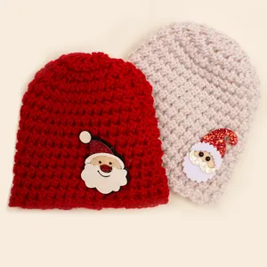 Baby Weihnachten Strickmütze Set Weich Elastisch Weihnachtsmann Beanie Für Kleinkind Säugling Jungen Mädchen Winter Warm Festlich