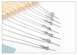 Detailaufnahme von 1mm Edelstahlketten mit verstellbarem S925 Schiebeverschluss