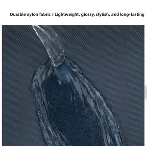 Close-up showing the waterproof and hydrophobic effect on durable nylon fabric