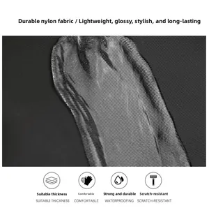 Detailed close-up of water-resistant nylon fabric for durable large capacity crossbody bag