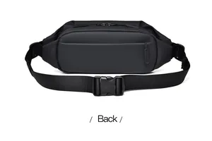 Rear view of tactical leg bag showing anti-theft hidden zipper pocket and buckle strap