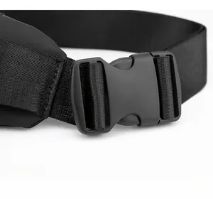 Detail of the high-density nylon strap with a durable black quick-release buckle