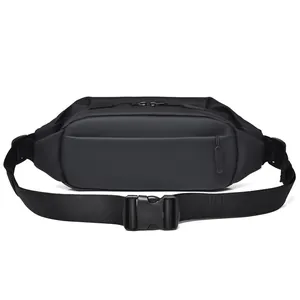 Tactical black tactical leg bag with waterproof matte fabric and adjustable strap