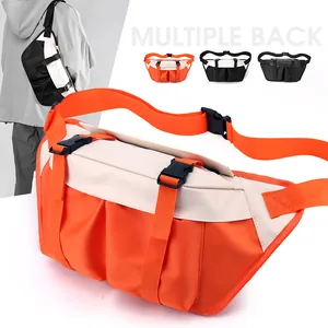 Fashionable outdoor chest bag with large capacity oxford fabric and adjustable straps