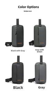 Detailed grid view of four waterproof nylon crossbody bags in various trendy colorways