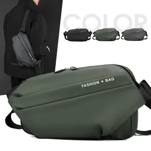 Waterproof technical crossbody bag for men in multiple colors with magnetic buckle