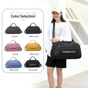 Large capacity travel duffle bag with wet/dry separation and shoe compartment in 6 colors
