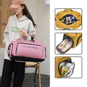Sac de voyage grande capacité avec compartiment à chaussures et poche humide pour sport