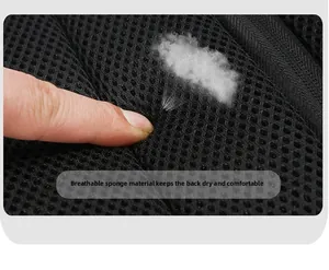 Detail der atmungsaktiven Waben-Netz-Rückseite mit hoch elastischer Polsterung