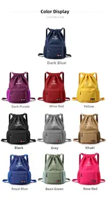 Dettagli della selezione colori per zaini impermeabili in tessuto Oxford per sport e viaggi